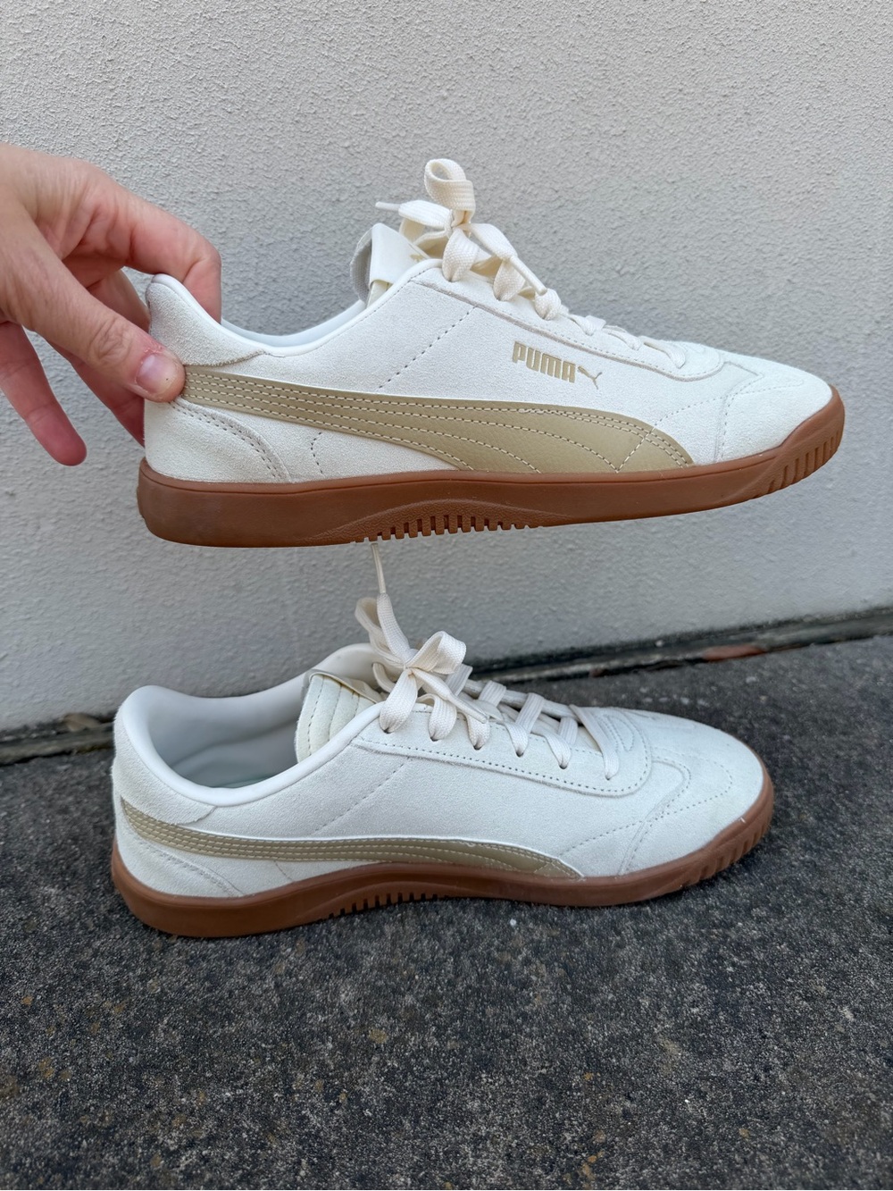 Women’s Puma Club 5V5 Beige Light Sneakers, Size 9